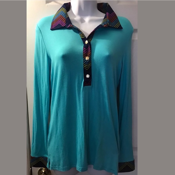 New MACBETH Collection Chevron Pants Pull On Set Lightweight Navy Blue NWT - Picture 6 of 6